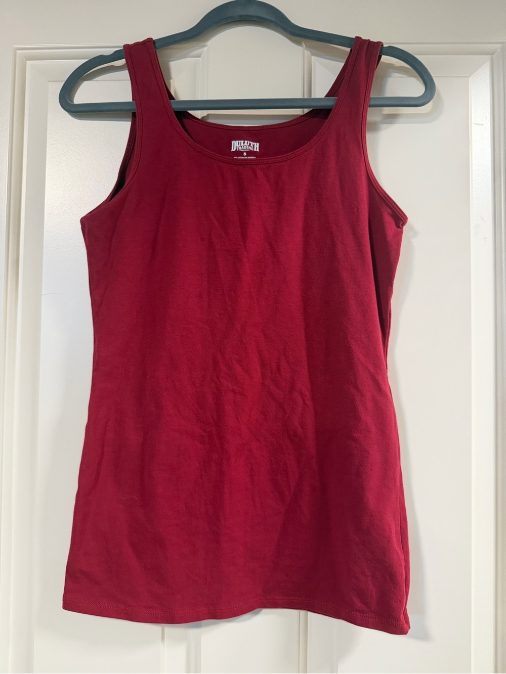 Duluth Trading Co Red Tank Top | Cotton Stretch | Size Small | NWOT